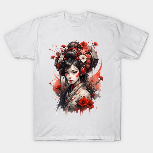 Geisha Girl T-Shirt by Ravenglow